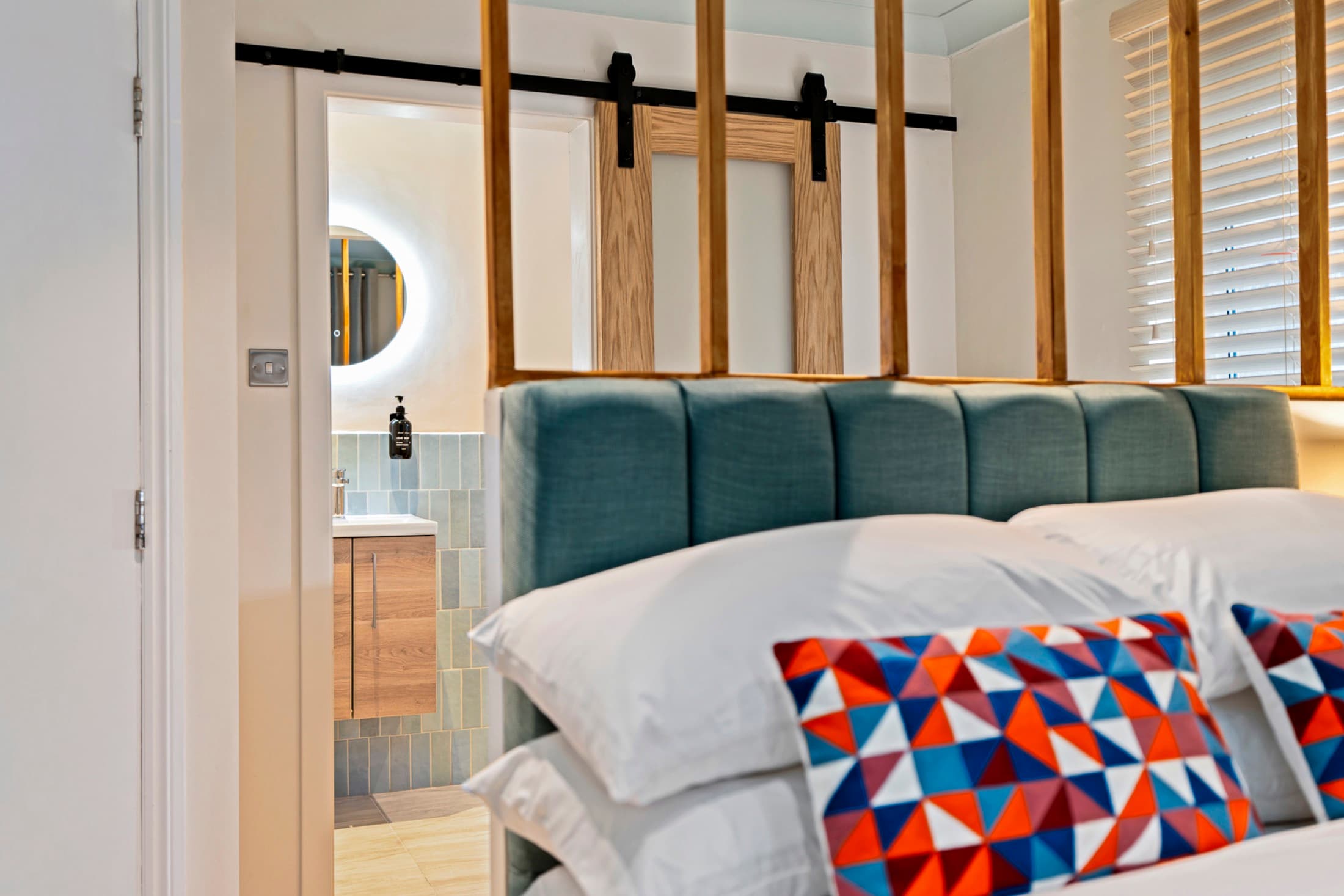 Shared bathroom finished to a clean modern standard